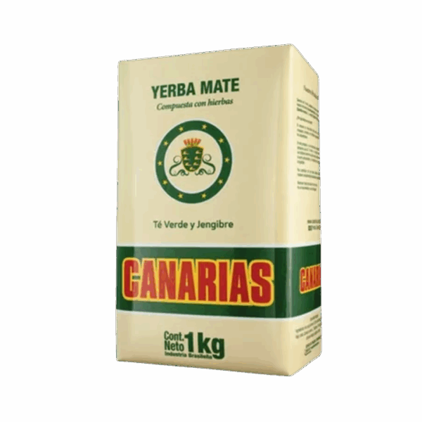 Canarias1000gTeyJeng Yerba Mate Canarias Té Verde & Jengibre 1000g