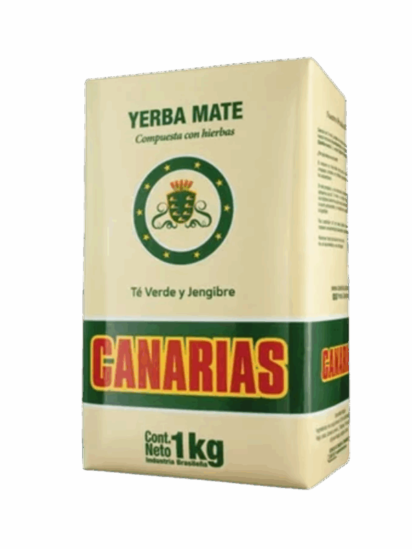 Canarias1000gTeyJeng Yerba Mate Canarias Té Verde & Jengibre 1000g